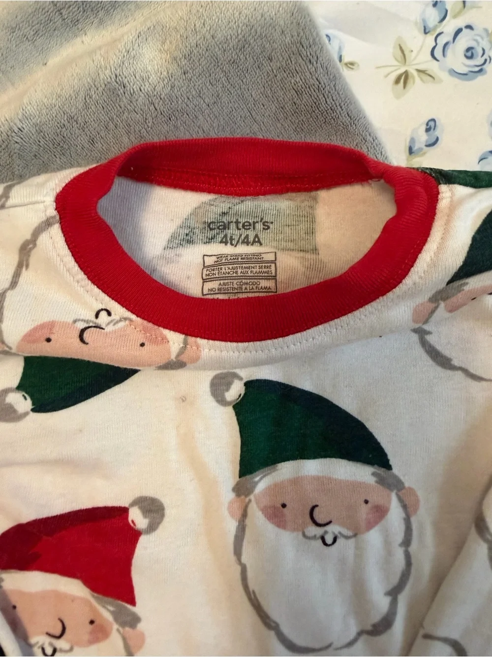 Carter's Holiday Santa Pajama Set - Red, Green, White